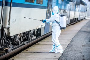 coronavirus trainstation cleaning